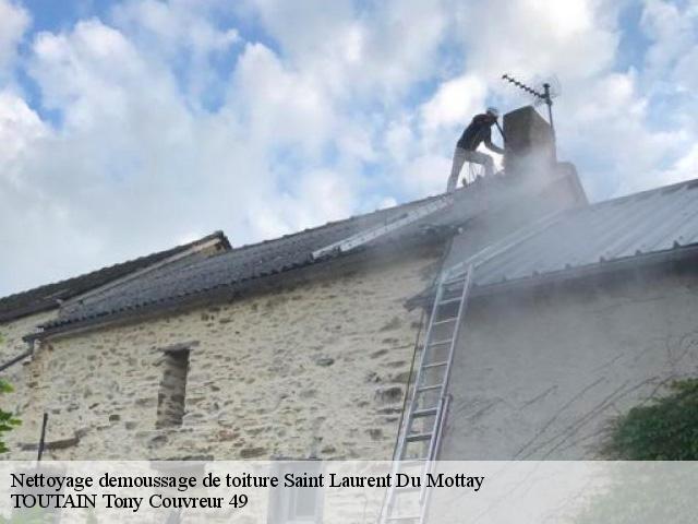 Nettoyage demoussage de toiture  saint-laurent-du-mottay-49410 TOUTAIN Tony Couvreur 49