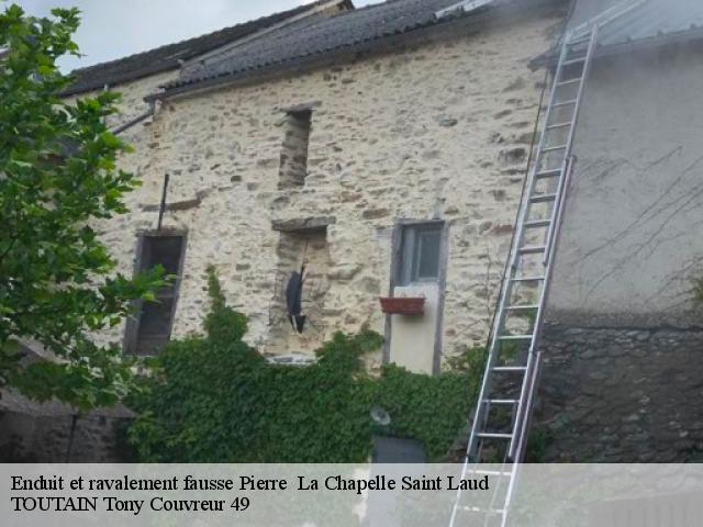 Enduit et ravalement fausse Pierre   la-chapelle-saint-laud-49140 TOUTAIN Tony Couvreur 49