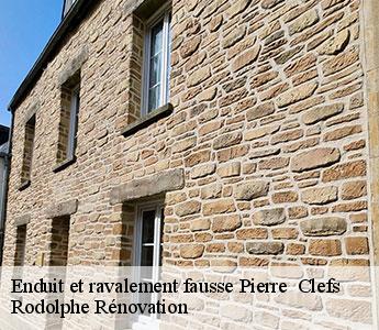 Enduit et ravalement fausse Pierre clefs-49150 Rodolphe Rénovation