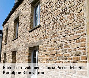 Enduit et ravalement fausse Pierre   meigne-49700 Rodolphe Rénovation