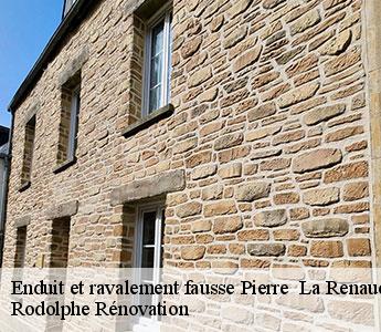 Enduit et ravalement fausse Pierre la-renaudiere-49450 Rodolphe Rénovation